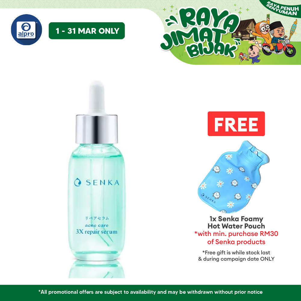 Senka Acne Care 3x Repair Serum 30ml | Reduce & Repair Acne Alpro Pharmacy