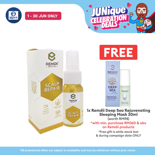 Remdii Scalp Repair Spray 30mL | Moisturise Dry, Itchy & Flaky Scalp Remdii