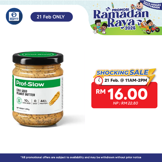 Prof. Slow Chia Seed Peanut Butter 200G | Maintain Blood Sugar Level Prof. Slow