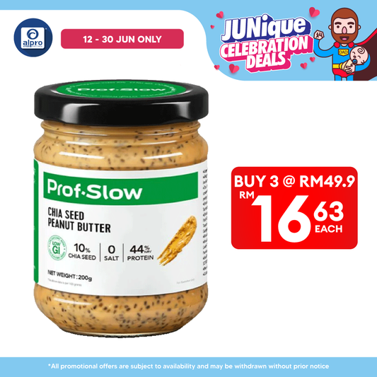 Prof. Slow Chia Seed Peanut Butter 200G | Maintain Blood Sugar Level Prof. Slow