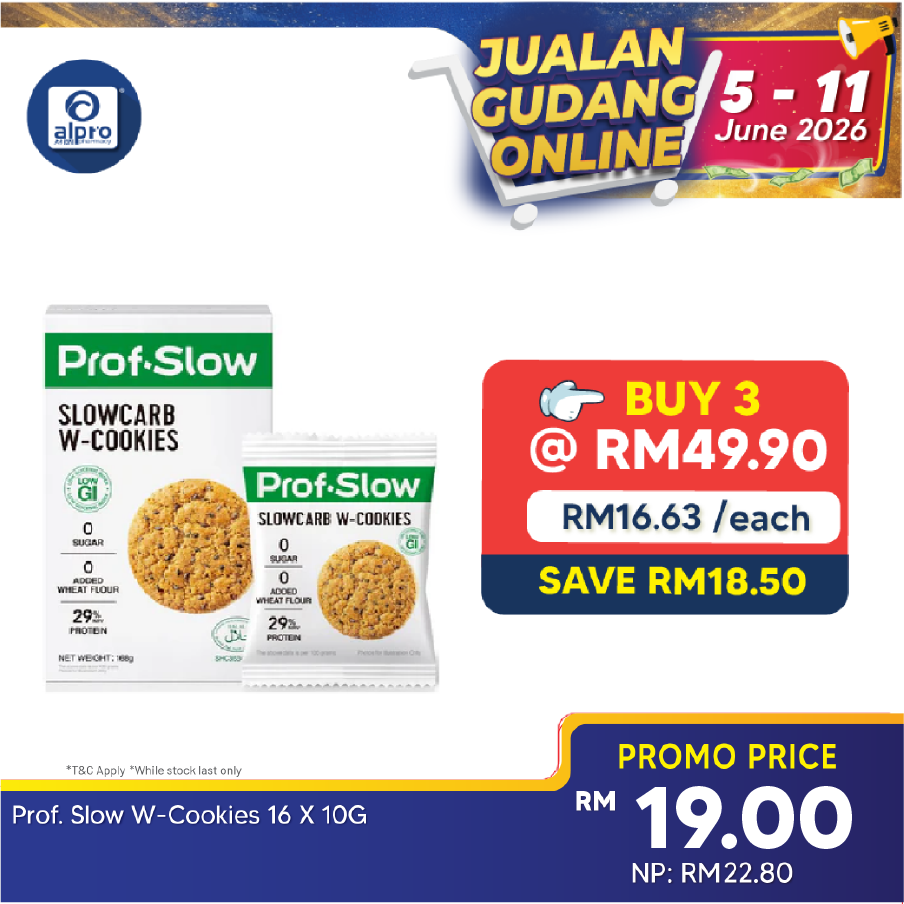 Prof. Slow W-Cookies 10g x 16 | Weight Management & Blood Sugar Control Prof. Slow