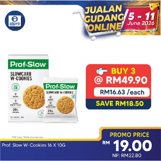 Prof. Slow W-Cookies 10g x 16 | Weight Management & Blood Sugar Control Prof. Slow