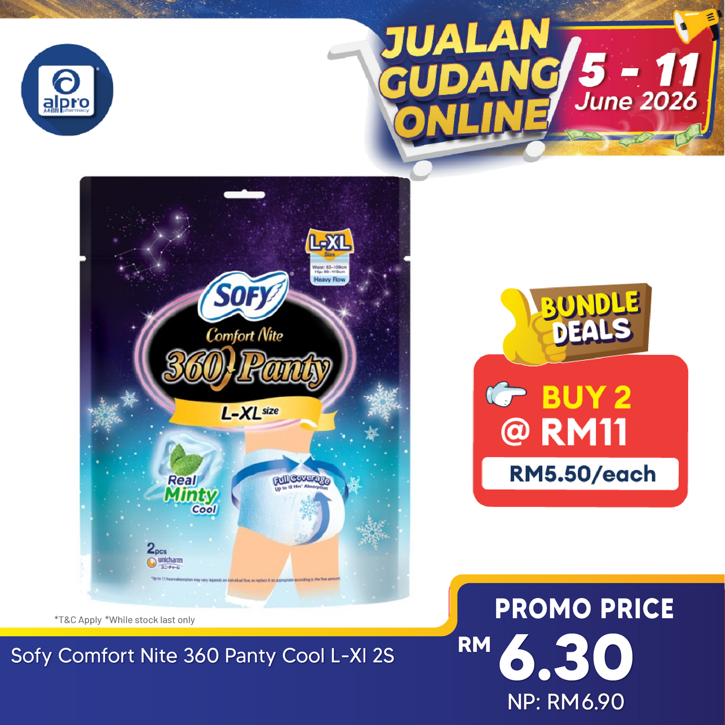 Sofy 360 Panty Cool L-XL 2s | High Absorption Sofy