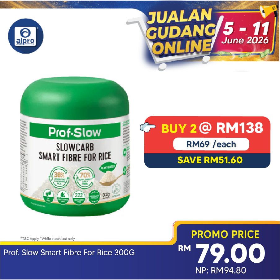 Prof. Slow Smart Fibre for Rice 300g | Maintain Stable Post-Meal Blood Sugar Levels Prof. Slow