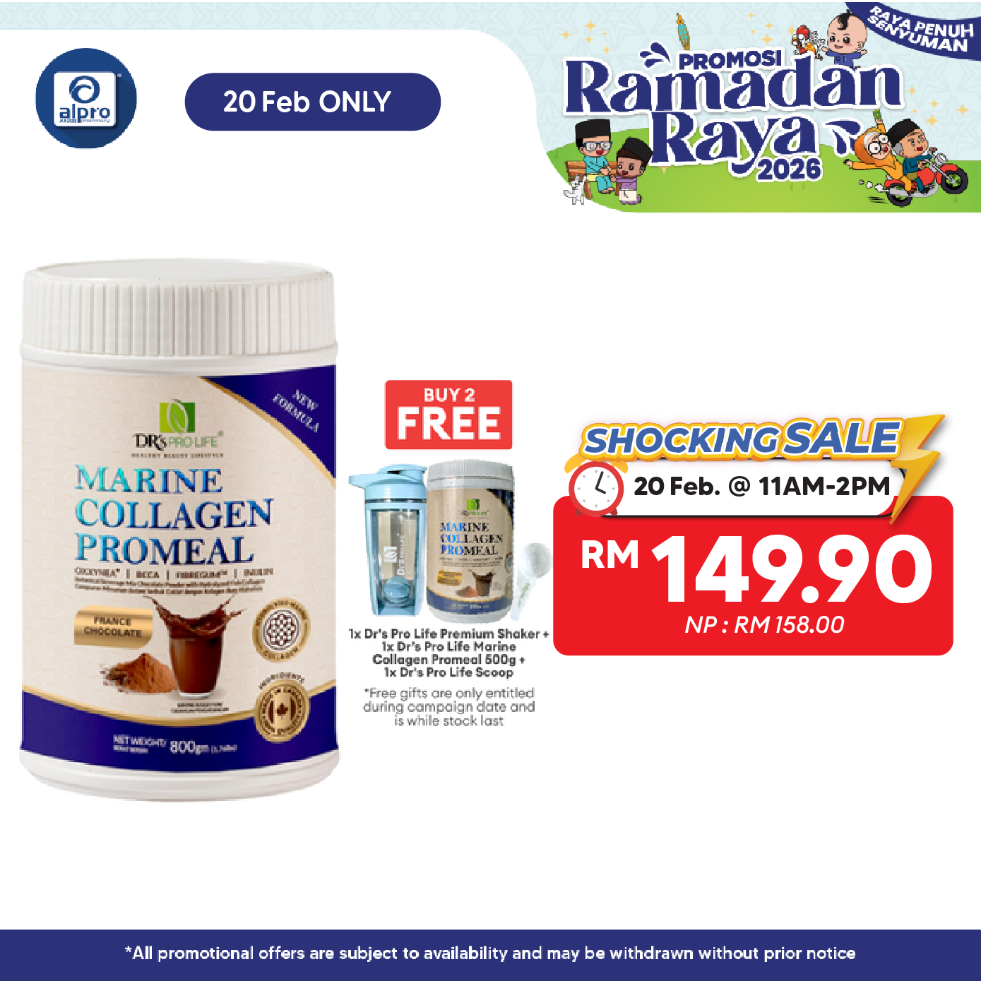 Dr's Pro Life Marine Collagen PROMEAL 800g | Improve Skin Elasticity & Texture with France Chocolate Dr's Pro Life