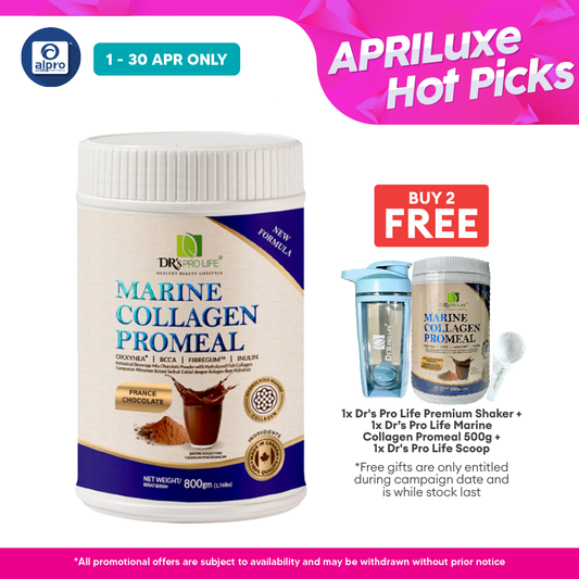 Dr's Pro Life Marine Collagen PROMEAL 800g | Improve Skin Elasticity & Texture with France Chocolate Dr's Pro Life