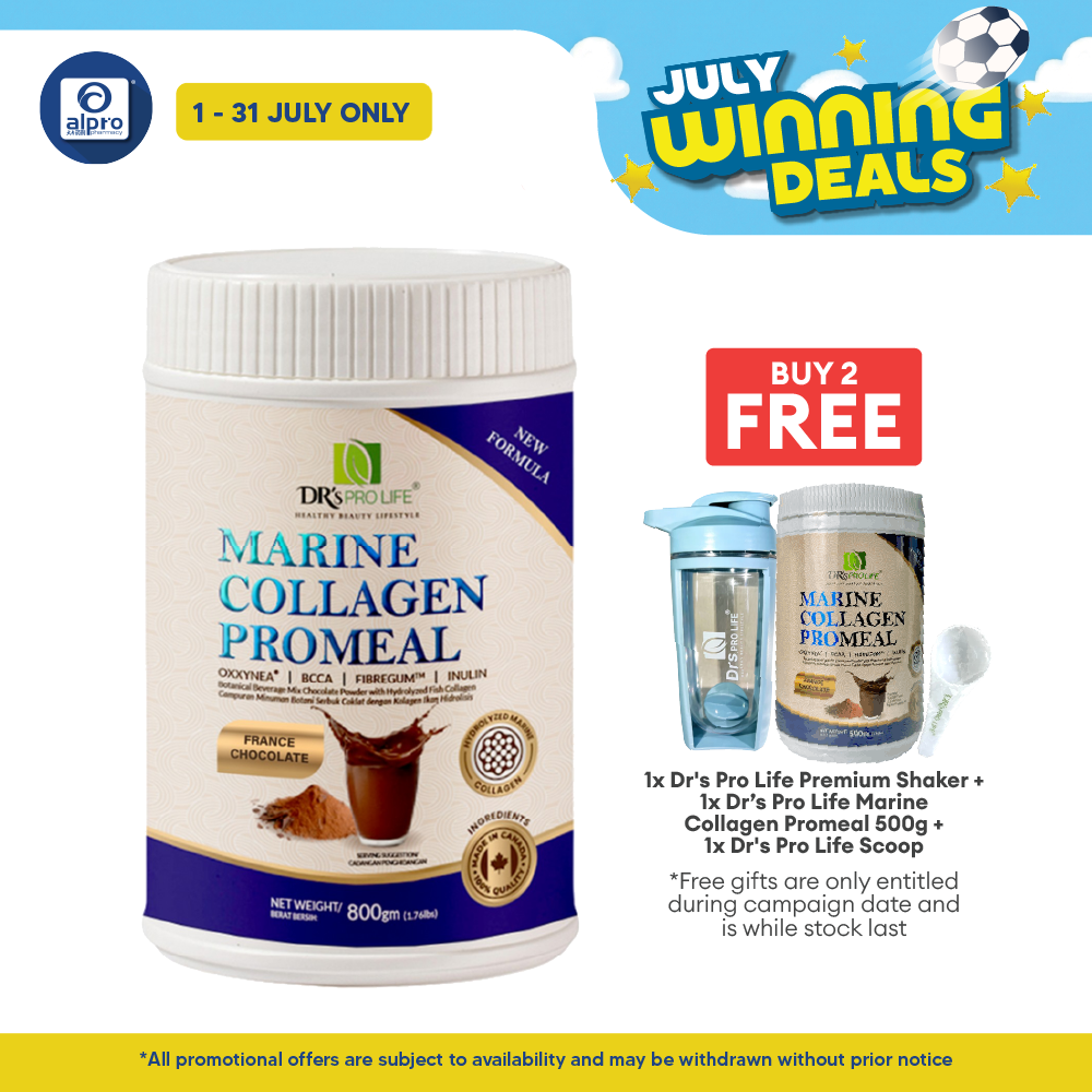 Dr's Pro Life Marine Collagen PROMEAL 800g | Improve Skin Elasticity & Texture with France Chocolate Dr's Pro Life