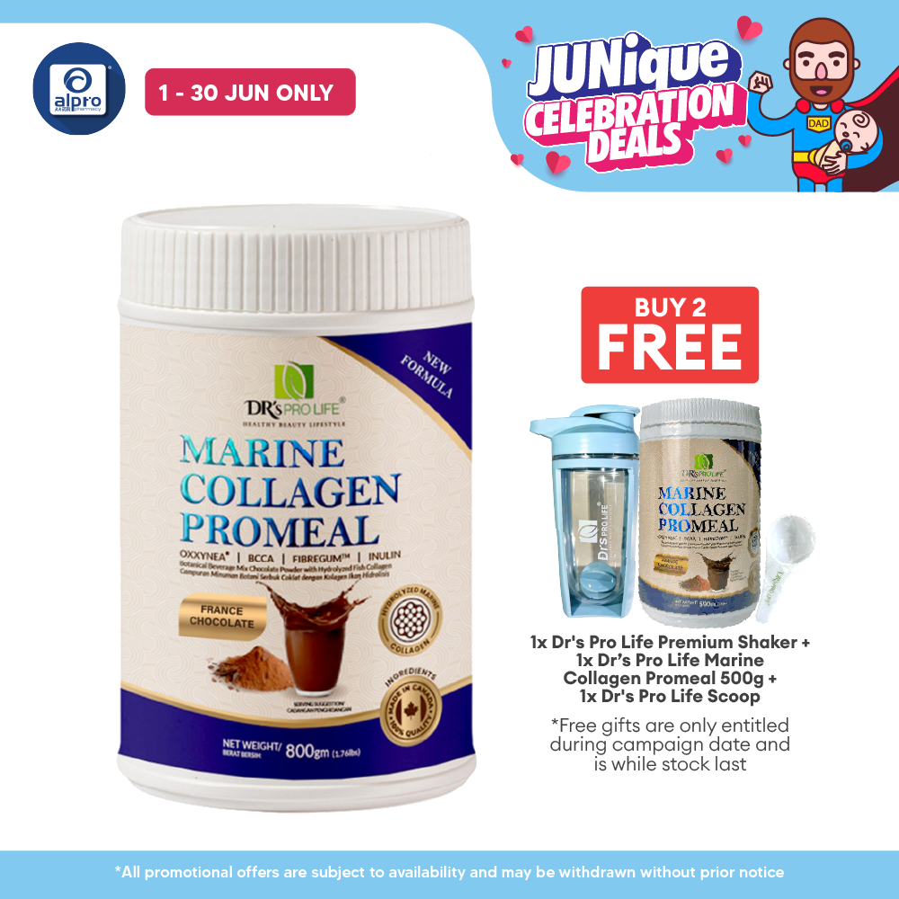 Dr's Pro Life Marine Collagen PROMEAL 800g | Improve Skin Elasticity & Texture with France Chocolate Dr's Pro Life