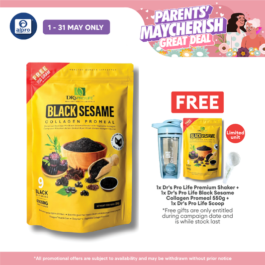 Dr's Pro Life Black Sesame Collagen PROMEAL 550g | Restore Hair Colour & Natural Glow Dr's Pro Life