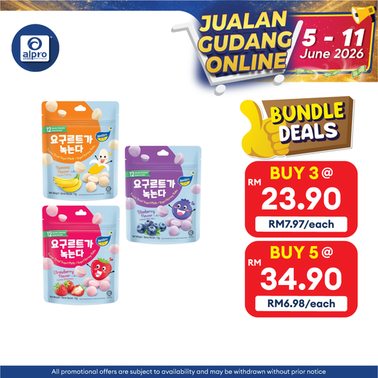 Tenten Freeze Dried Yogurt Melts (Blueberry/ Strawberry/ Banana) 15g | Creamy & Fruity Snack tenten