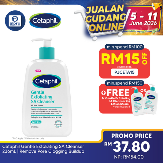 Cetaphil Gentle Exfoliating SA Cleanser 236mL | Remove Pore Clogging Buildup Cetaphil