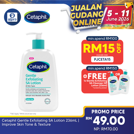 Cetaphil Gentle Exfoliating SA Lotion 236mL | Improve Skin Tone & Texture Cetaphil