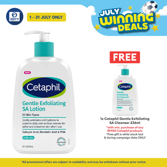 Cetaphil Gentle Exfoliating SA Lotion 473mL | Improve Skin Tone & Texture Cetaphil