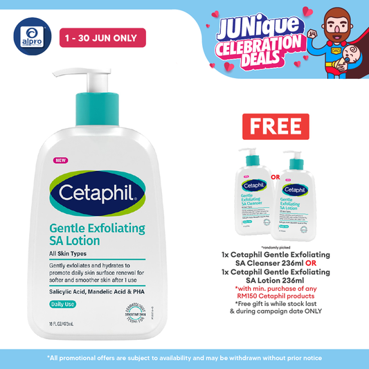 Cetaphil Gentle Exfoliating SA Lotion 473mL | Improve Skin Tone & Texture Cetaphil
