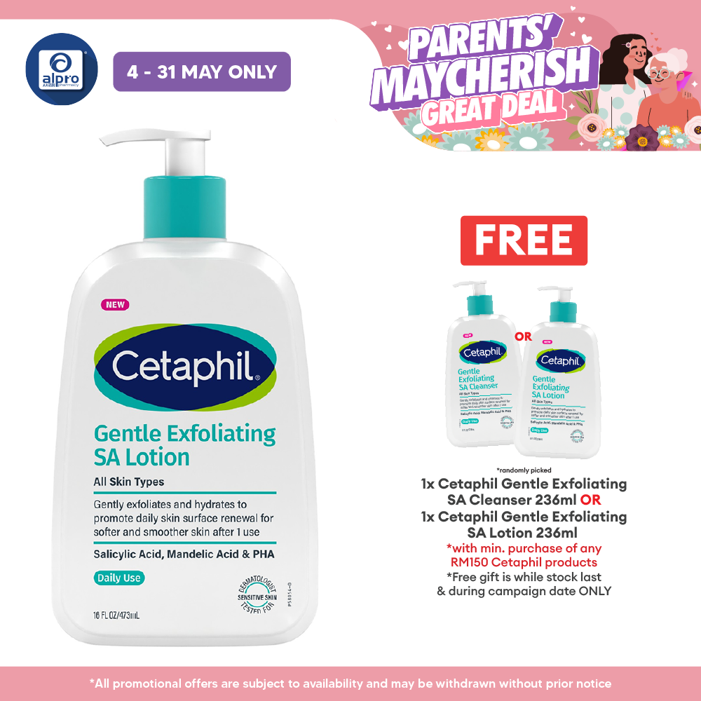 Cetaphil Gentle Exfoliating SA Lotion 473mL | Improve Skin Tone & Texture Cetaphil