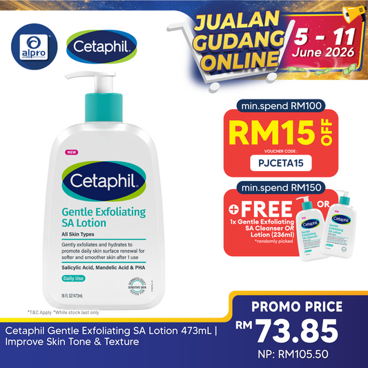 Cetaphil Gentle Exfoliating SA Lotion 473mL | Improve Skin Tone & Texture Cetaphil