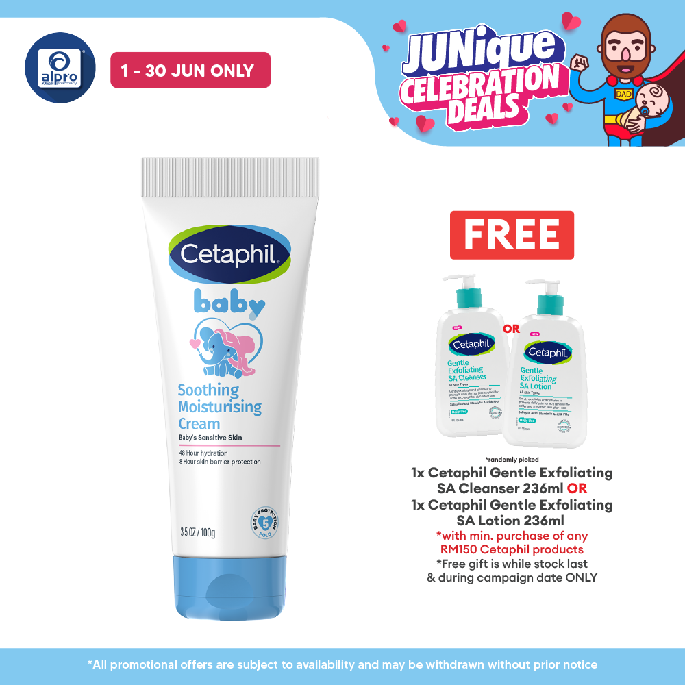Cetaphil Baby Soothing Moisturizing Cream 100g | Feel Smooth & Comfortable Skin Cetaphil