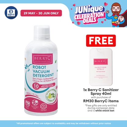 BerryC Robot Vacuum Detergent 300mL | Degrease & Zero Foam Formula Berry C