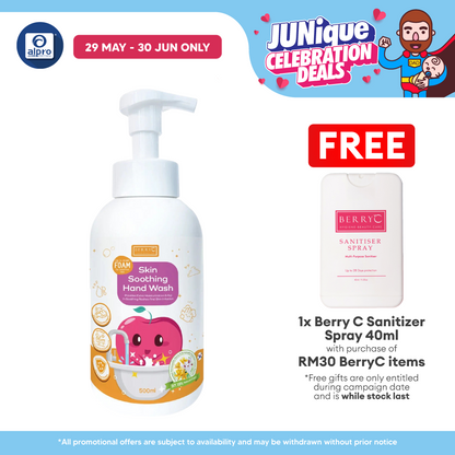 BerryC Skin Soothing Hand Wash 500mL | Suitable For Dry Skin Berry C