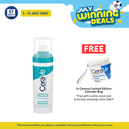 CeraVe Resurfacing Retinol Serum 30mL | Effective To Reduce Post-Acne Marks Cerave
