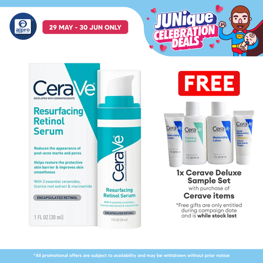CeraVe Resurfacing Retinol Serum 30mL | Effective To Reduce Post-Acne Marks Cerave