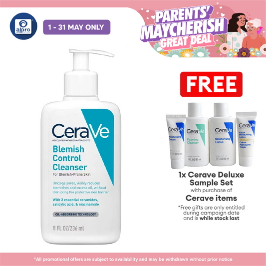 CeraVe Acne Blemish Control Cleanser 236mL | Reduce Blackheads & Improve Pores Alpro Pharmacy