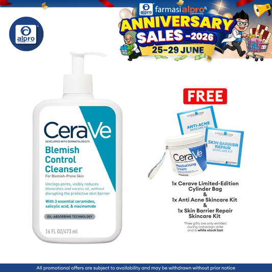 CeraVe Acne Blemish Control Cleanser 473mL | Reduce Blackheads & Improve Pores Cerave