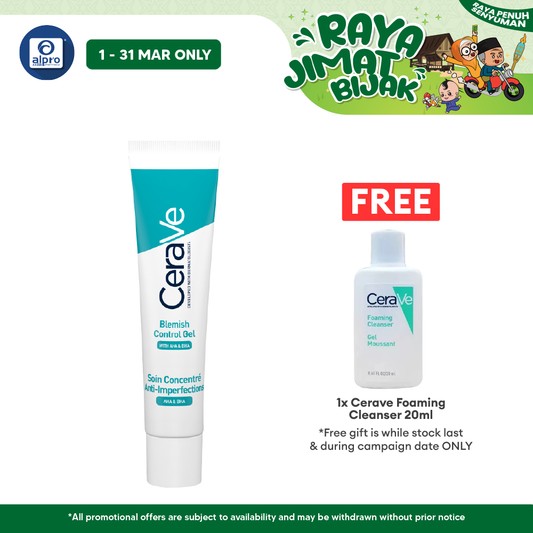 Cerave Acne Blemish Control Gel 40mL | Prevents New Acne Breakout Cerave