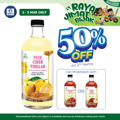 Surya Yuzu Cider Vinegar 450mL | Aids Weight Management Alpro Pharmacy
