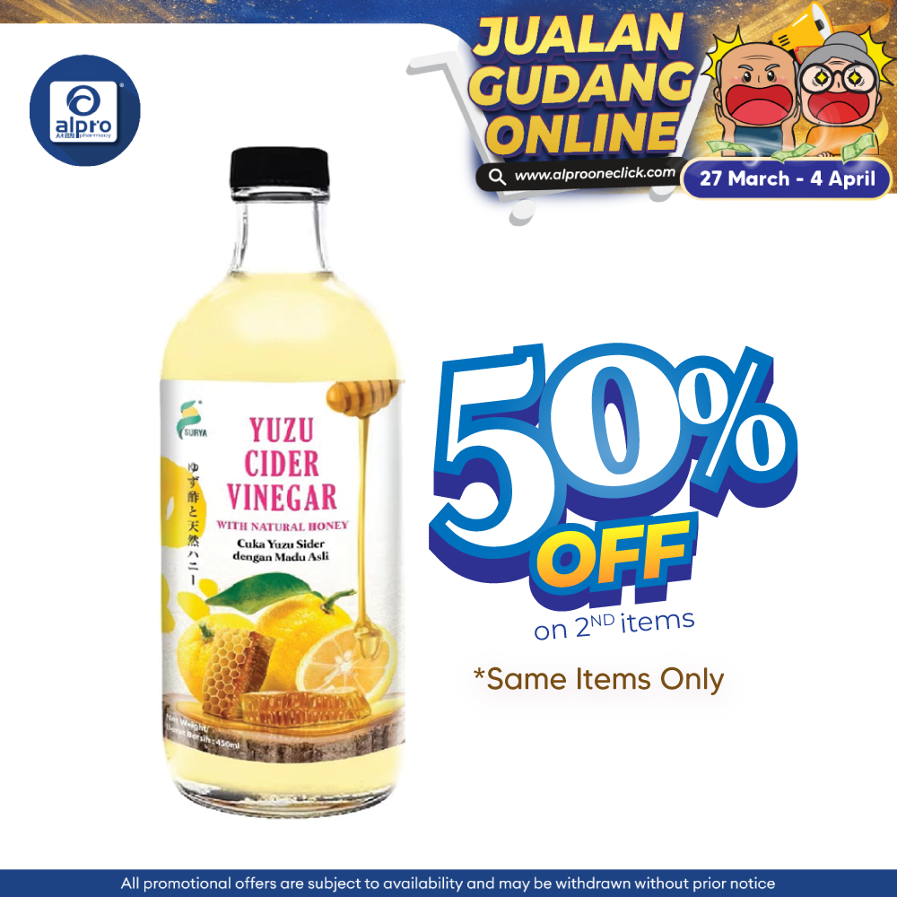 Surya Yuzu Cider Vinegar 450mL | Aids Weight Management Surya