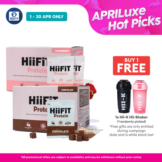 HiiFiT Hii-K Protein (Strawberry/ Chocolate) 30g ×14s | Post-Exercise Recovery & Energy Balance HiiFiT