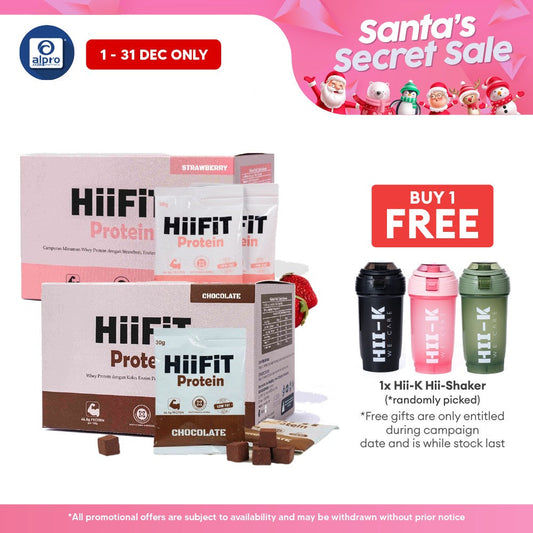 HiiFiT Hii-K Protein (Strawberry/ Chocolate) 30g ×14s | Post-Exercise Recovery & Energy Balance Alpro Pharmacy
