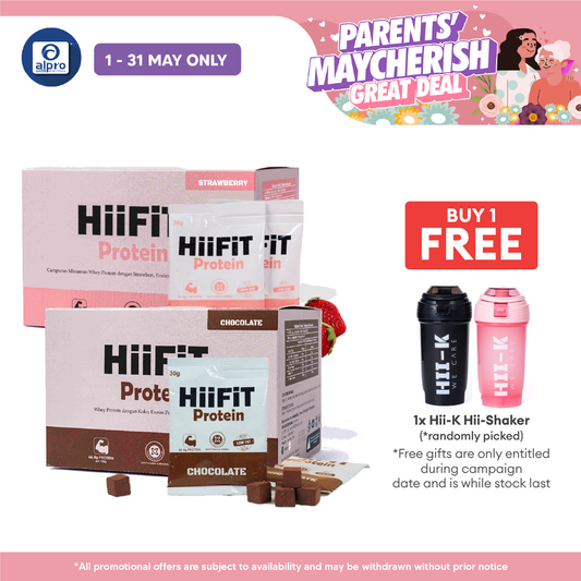 HiiFiT Hii-K Protein (Strawberry/ Chocolate) 30g ×14s | Post-Exercise Recovery & Energy Balance HiiFiT