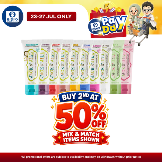Jack N' Jill Natural Certified Toothpaste (Assorted) 50g | Soothe Gums & Prevent Tooth Decay Jack N Jill