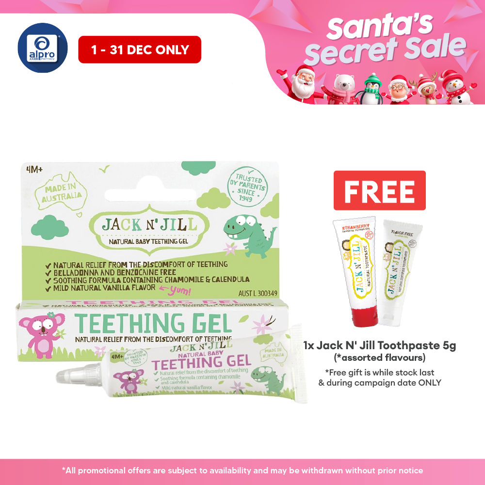 Jack N' Jill Natural Baby Teething Gel 15g | Natural Relief & Vanilla Flavoured Jack N Jill
