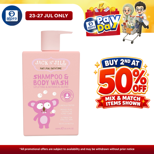 Jack N' Jill Shampoo & Body Wash - Natural 300mL | Uplifting Aromatherapy Scent Jack N Jill