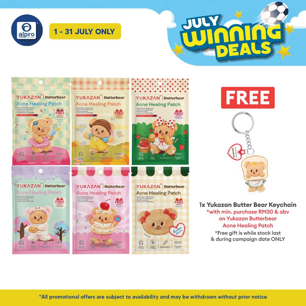 Yukazan Butterbear Acne Healing Patch (Classic/ Bakery/ Animal/ Picnic/ Party/ Garden) 20s | Less Scarring & Waterproof Yuka Zan