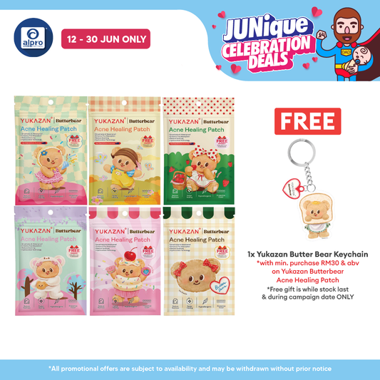Yukazan Butterbear Acne Healing Patch (Classic/ Bakery/ Animal/ Picnic/ Party/ Garden) 20s | Less Scarring & Waterproof Yuka Zan