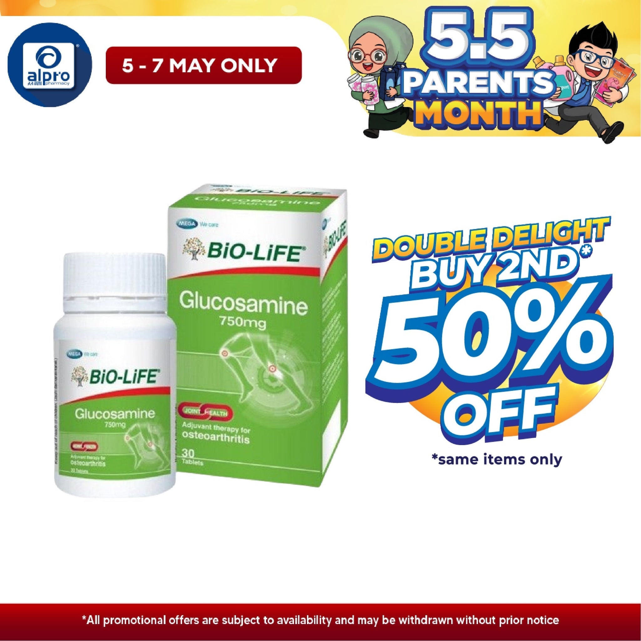 Bio-Life Glucosamine 750mg 30s | Daily Supplement Bio-life