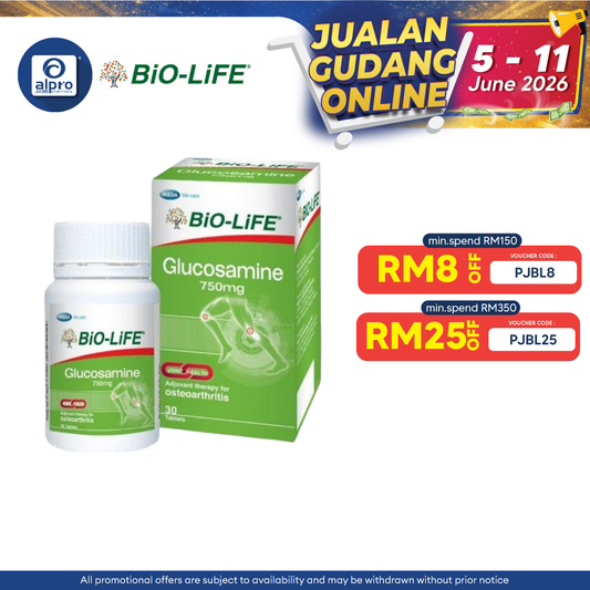 Bio-Life Glucosamine 750mg 30s | Daily Supplement Bio-life