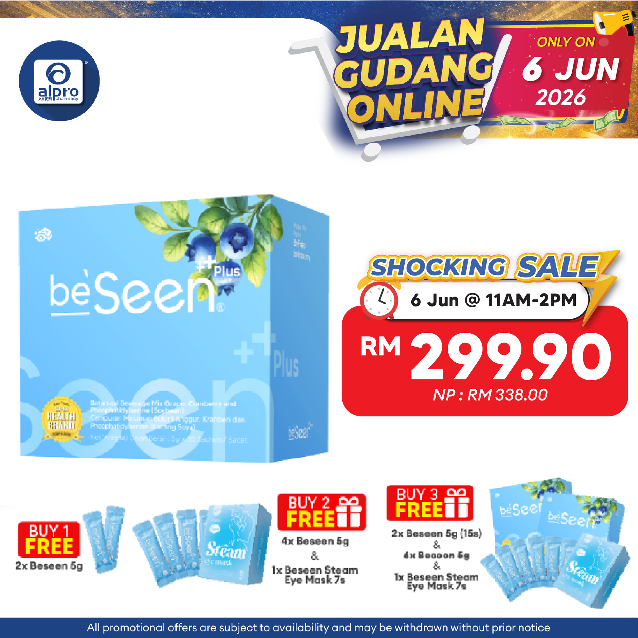 Beseen Plus Improved Eye-Brain Booster 5gx30s Beseen