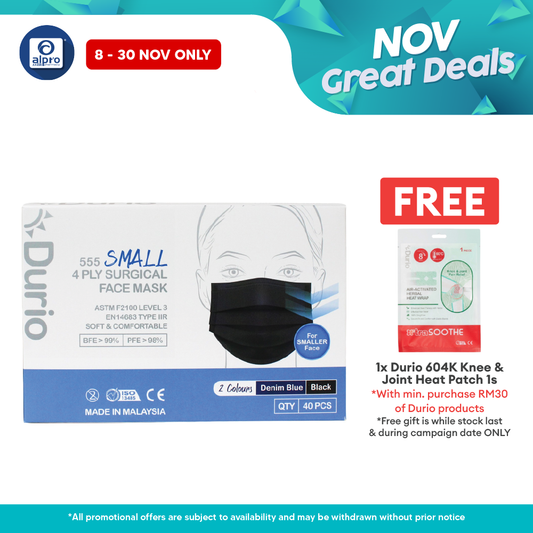 Durio 555 Small - Black & Denim Blue 40s | Suitable For Small Size Face Durio