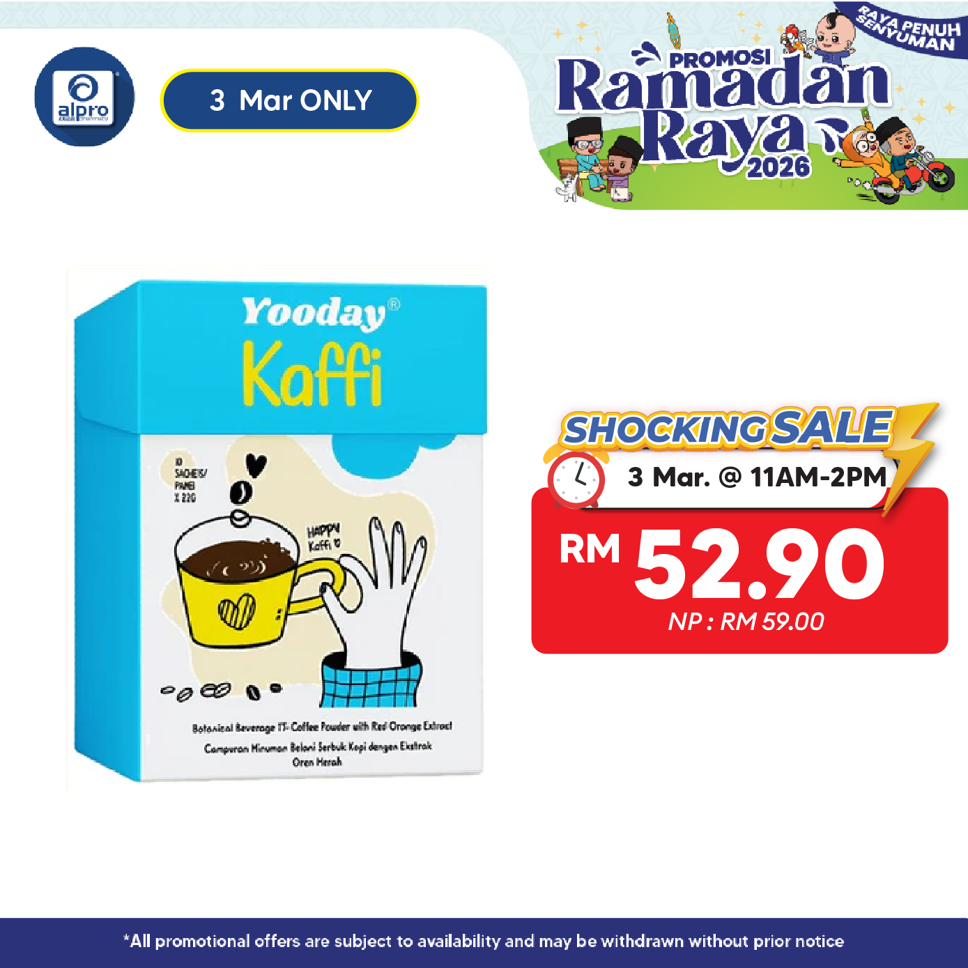 Yooday Kaffi Slimming Coffee 10s | Helps To Slim Down & Keep Energised Yooday