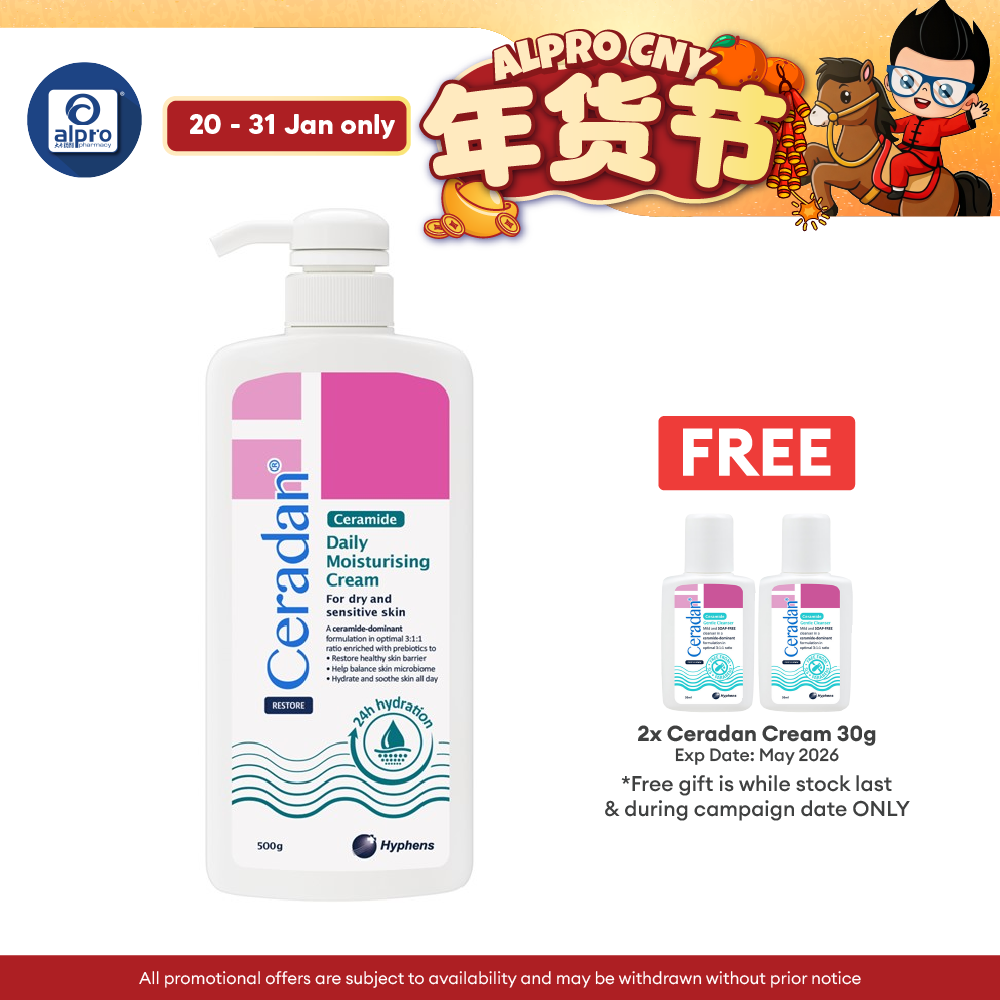 CERADAN Daily Moisturising Cream 500g | Hydrate and Soothe