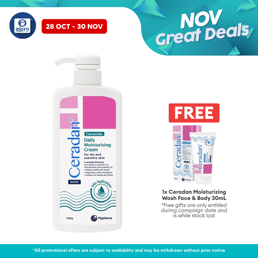 CERADAN Daily Moisturising Cream 500g | Hydrate and Soothe Ceradan