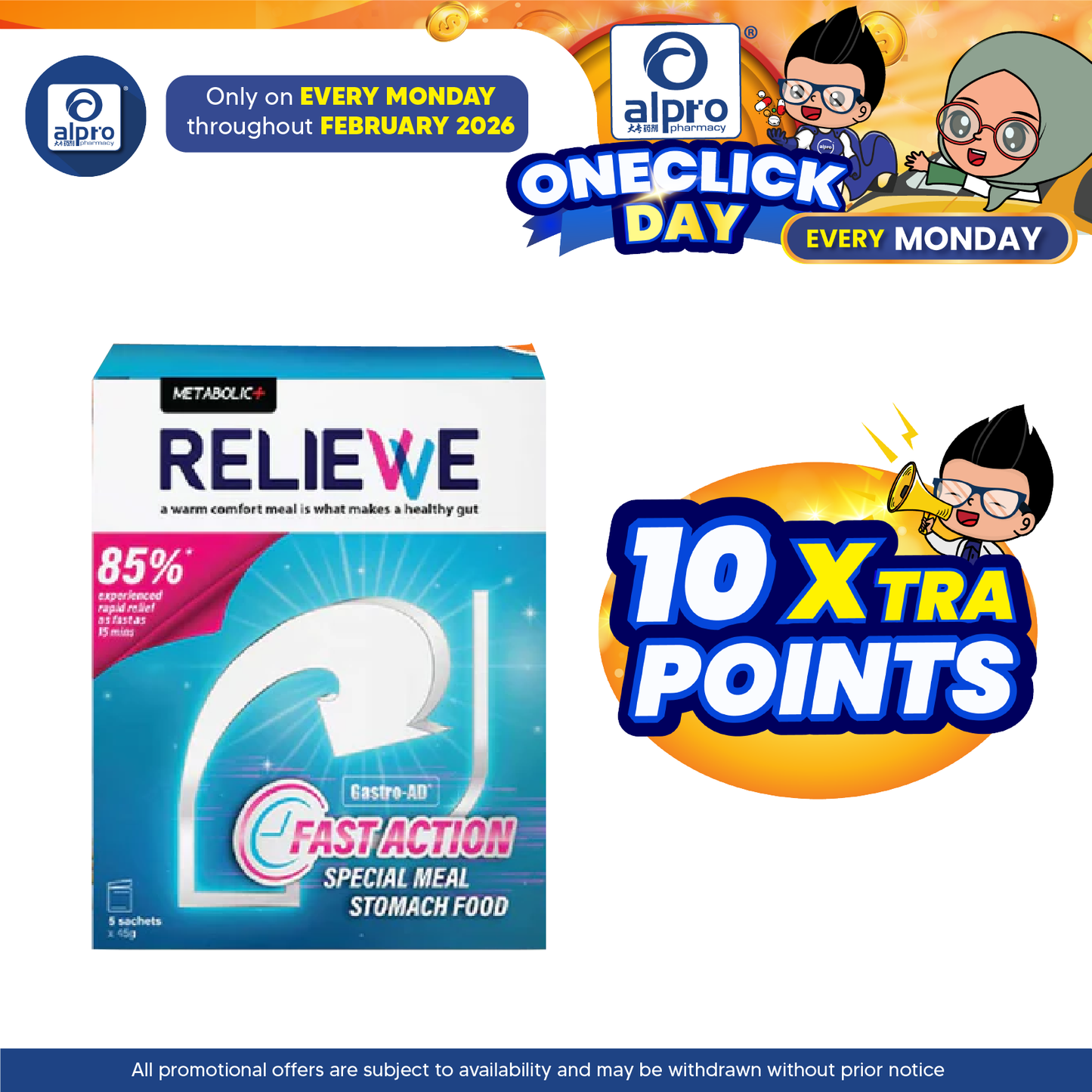 Metabolic + Relievve 5X45g Metabolic+