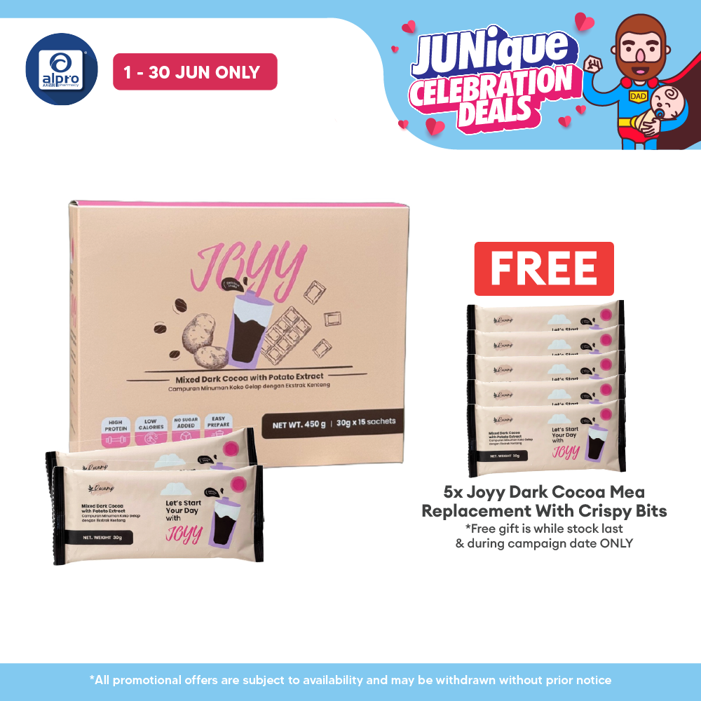 Joyy Dark Cocoa Meal Replacement with Crispy Bits 15s | Fulfilling Light Drink with Crunchy Bits JOYY