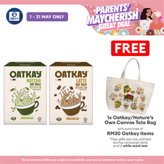 OATKAY Oat Milk (Matcha/ Latte) 10s | Non-Dairy Plant-Based Oat Milk Beverage Oatkay