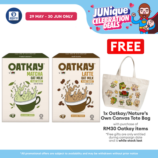 OATKAY Oat Milk (Matcha/ Latte) 10s | Non-Dairy Plant-Based Oat Milk Beverage Oatkay