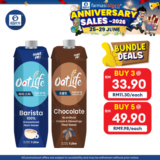 Oatlife Oat Milk (Barista/ Chocolate) 1L | Unsweetened & Smooth Oat Milk OatLife